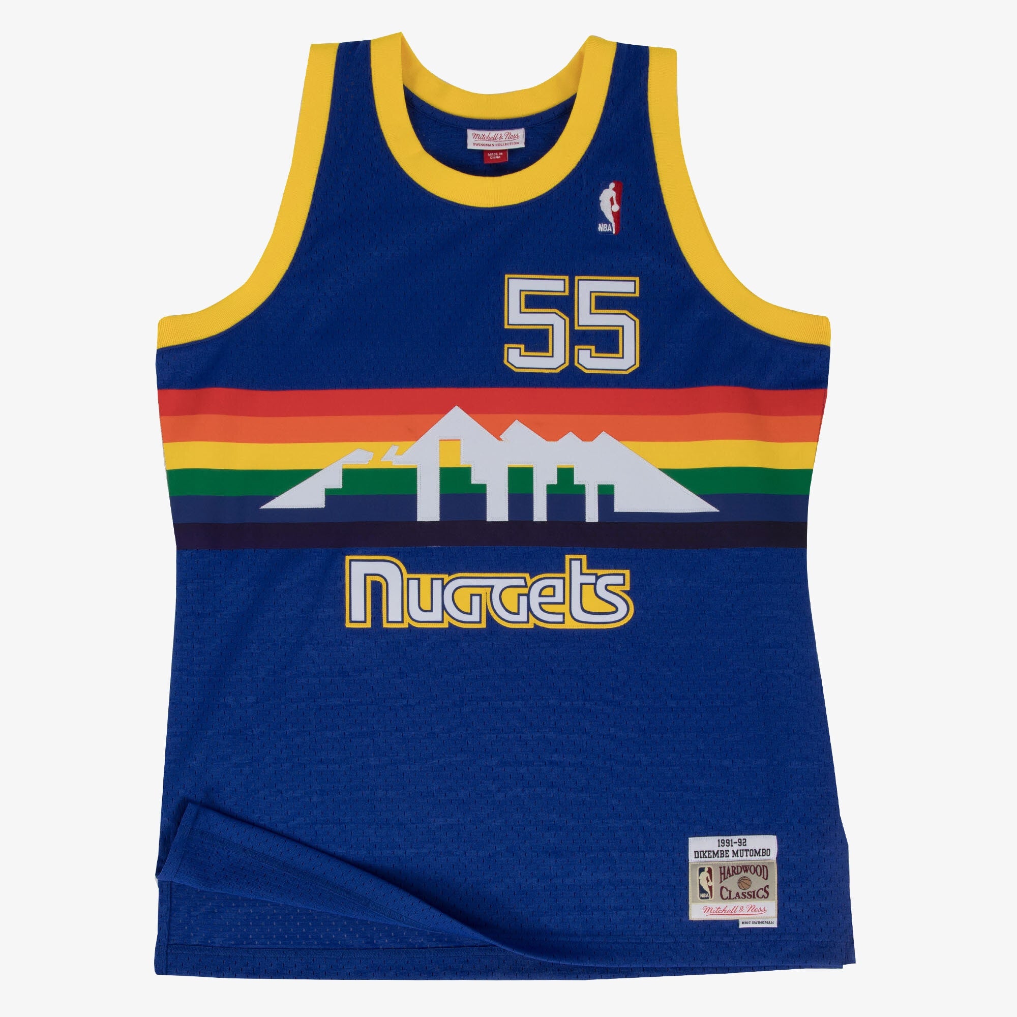 Denver Nuggets Mitchell & Ness Swingman Jersey Road Dikembe Mutombo 1991-92