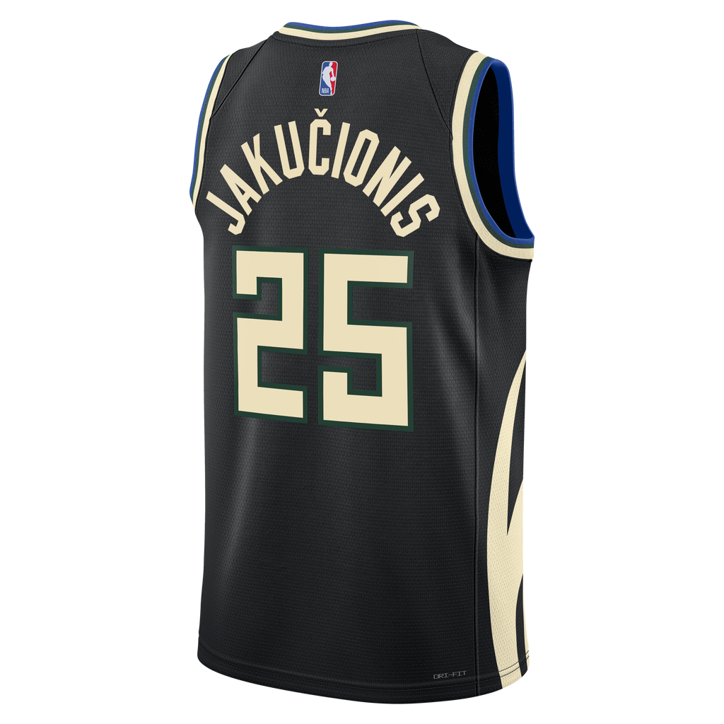 Milwaukee Bucks Jordan Brand Statement Edition Swingman Jersey - Hunter Green - Kasparas Jakučionis - Unisex