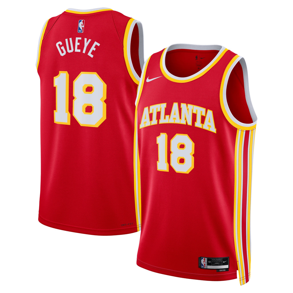 Atlanta Hawks Nike Icon Edition Swingman Jersey - Red - Mouhamed Gueye - Unisex
