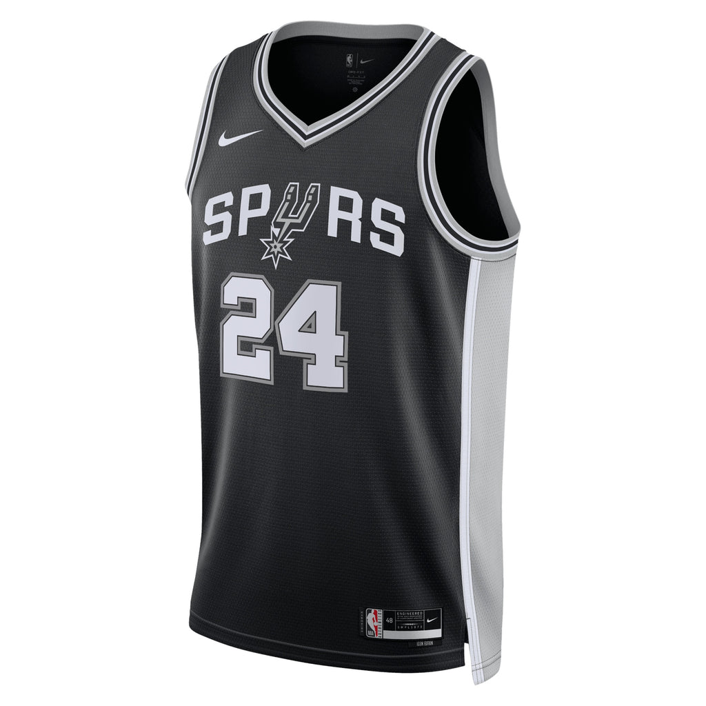 San Antonio Spurs Nike Icon Edition Swingman Jersey - Black - Devin Vassell - Unisex