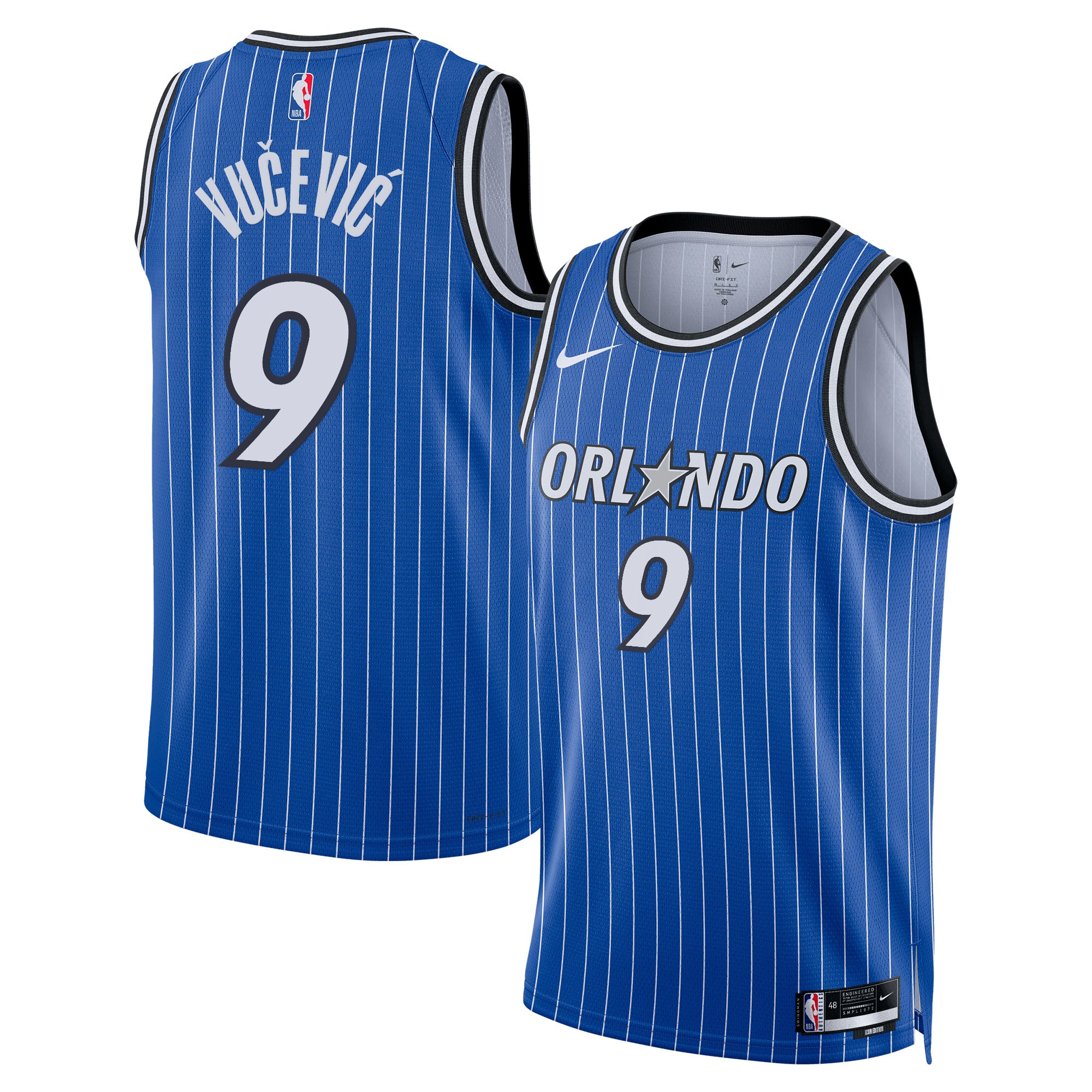 Orlando Magic Nike Icon Edition Swingman Jersey - Blue - Nikola Vučević - Unisex