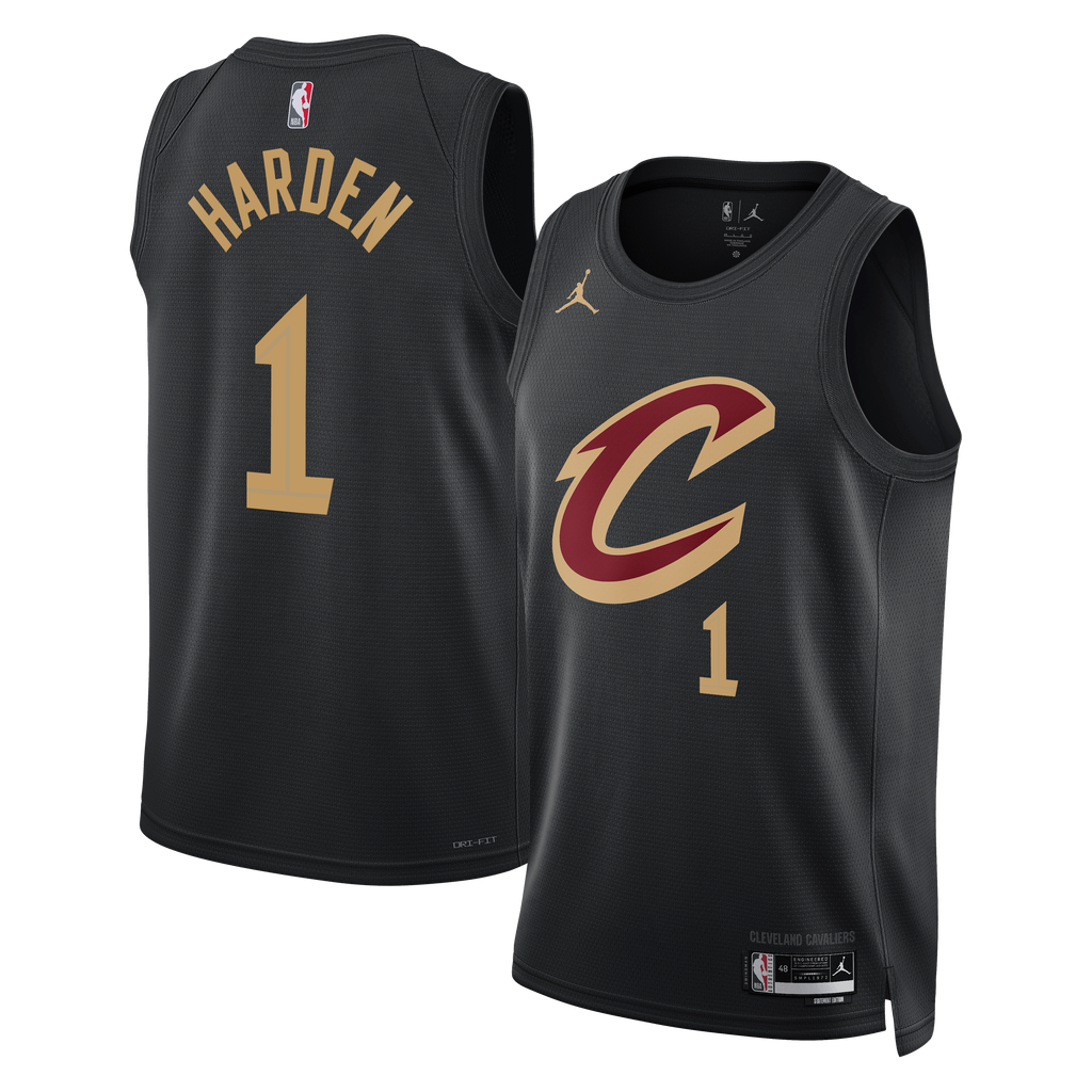 Cleveland Cavaliers Jordan Brand Statement Edition Swingman Jersey - Black - James Harden - Unisex