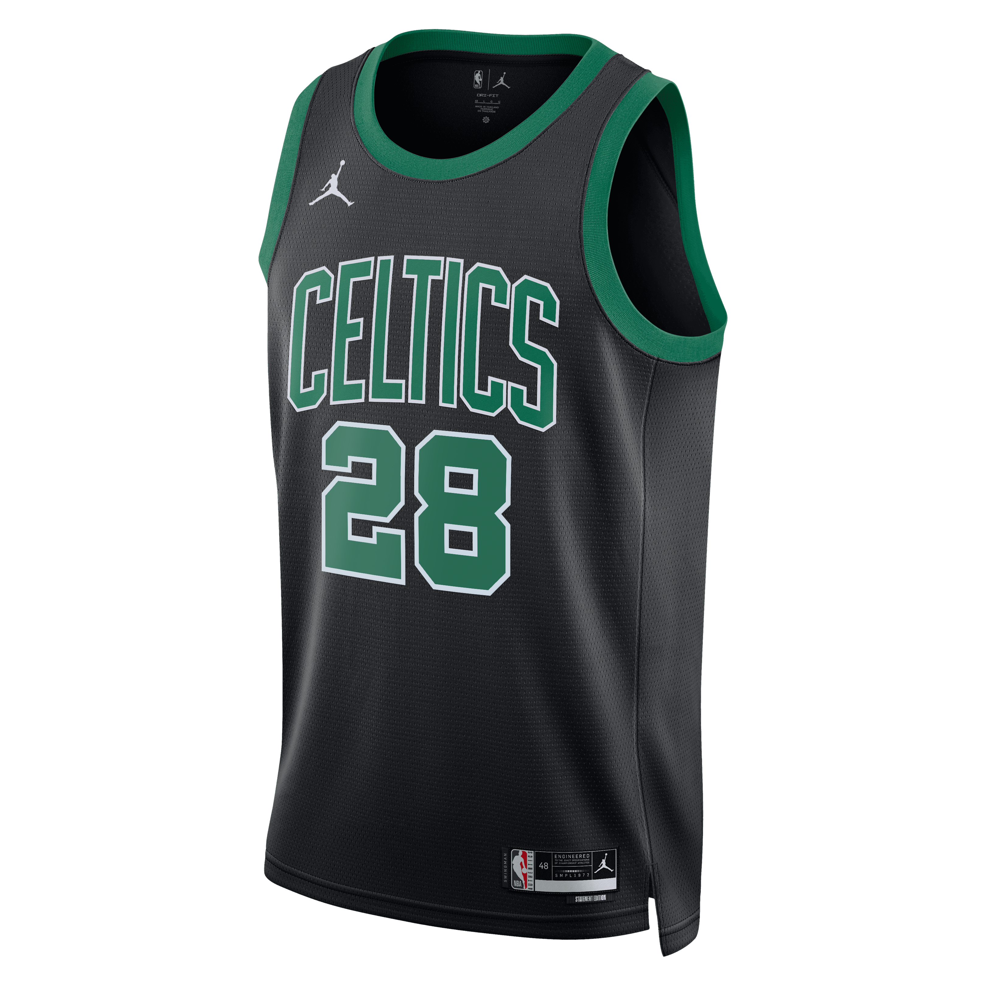 Boston Celtics Jordan Brand Statement Edition Swingman Jersey - Black - Hugo González - Unisex