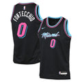 Miami Heat Nike 2025/26 City Edition Swingman Player Jersey - Black - Simone Fontecchio - Youth