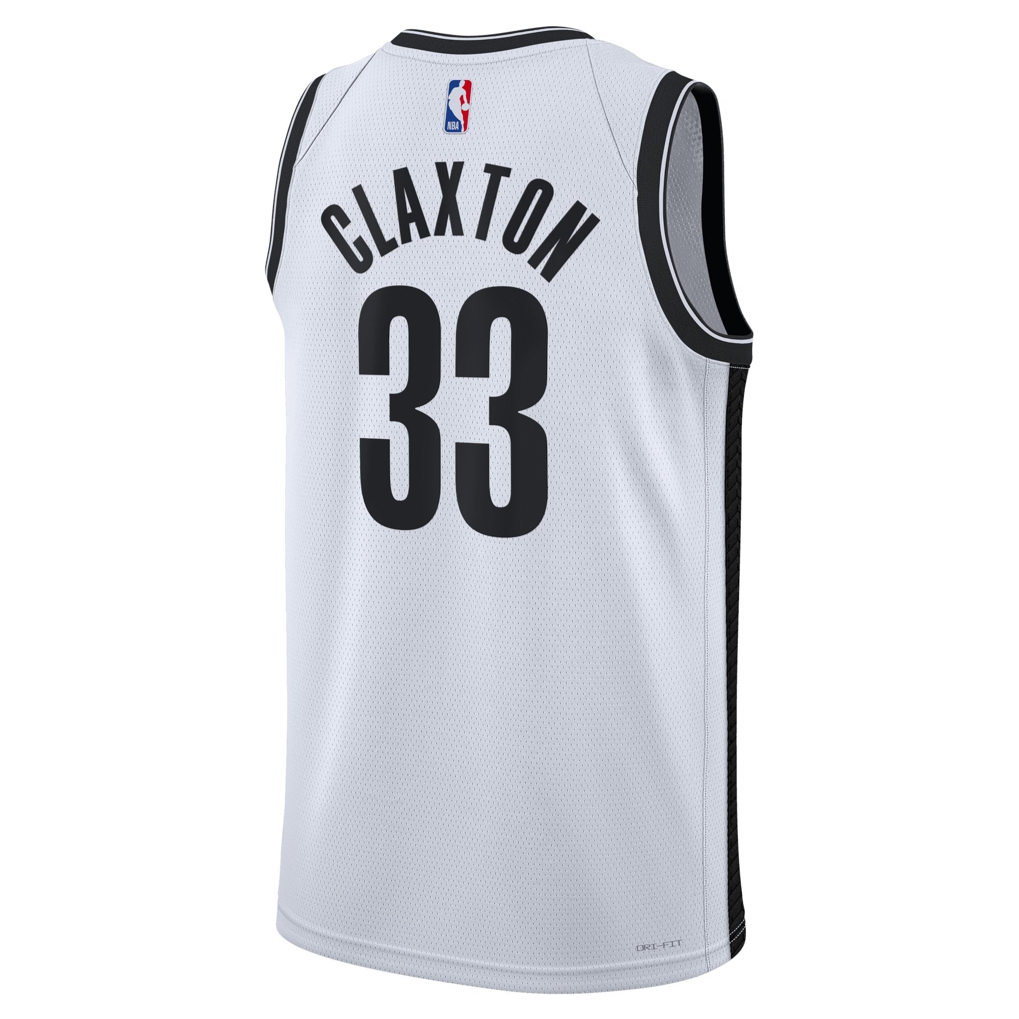 Brooklyn Nets Nike Association Edition Swingman Jersey - White - Nic Claxton - Unisex