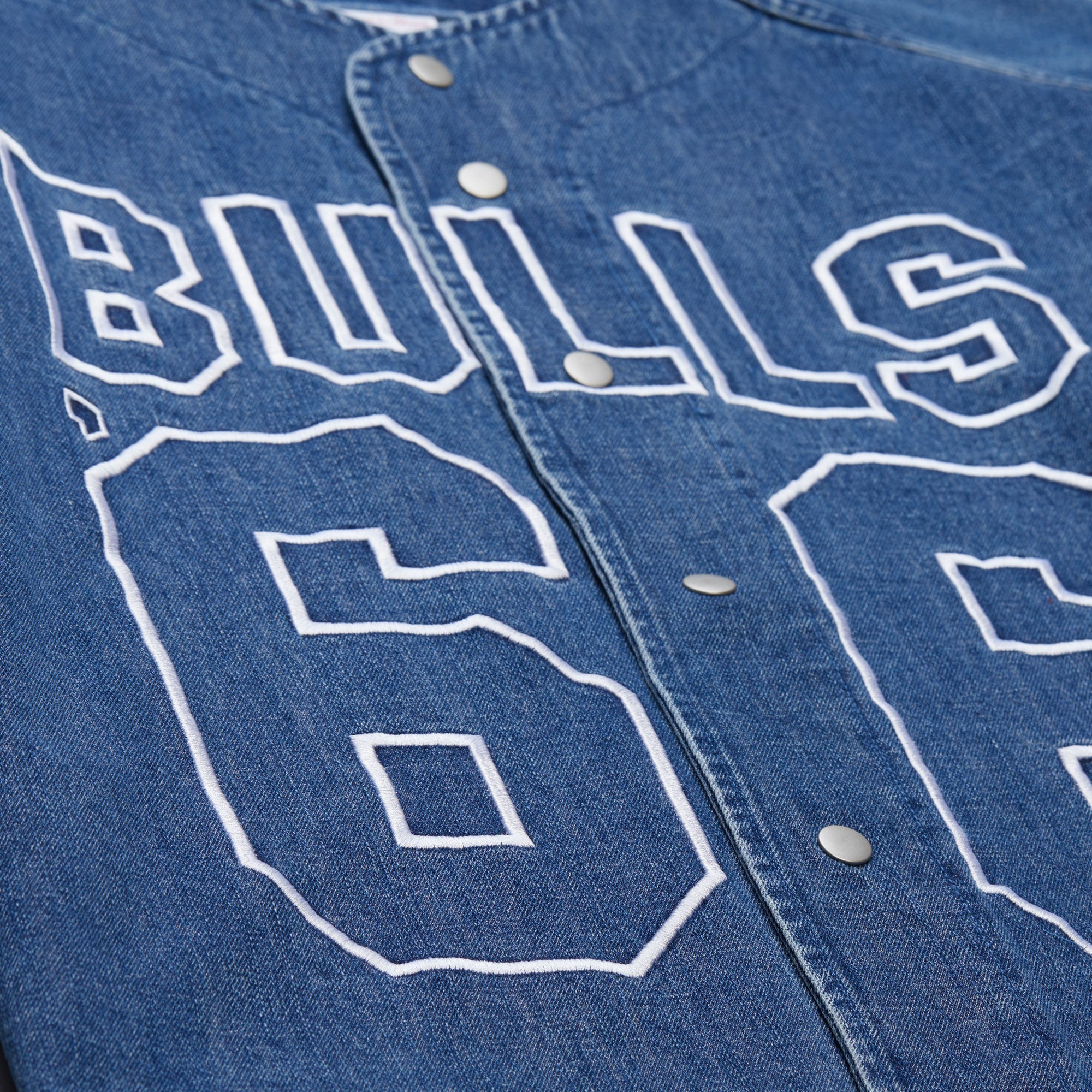 Chicago Bulls Mitchell & Ness Summer Breeze Baseball Jersey - Blue - Mens