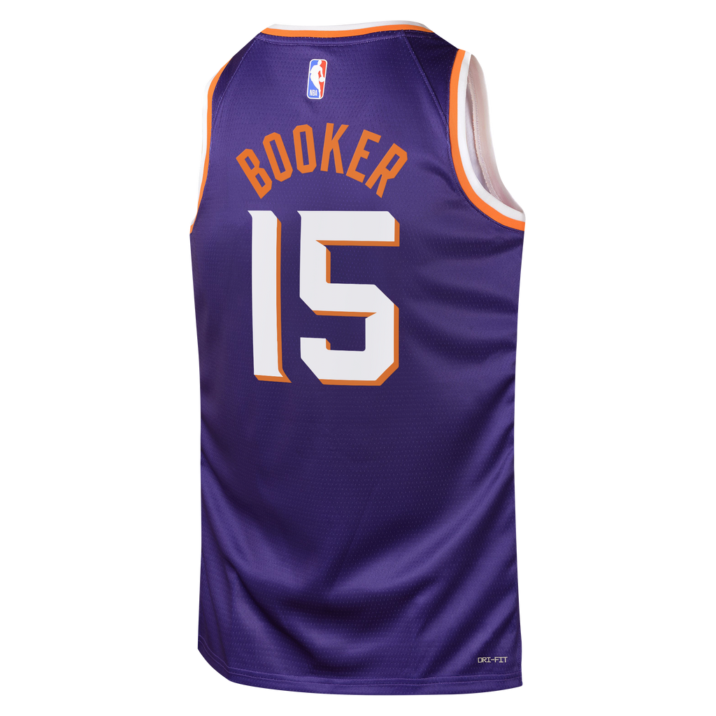 Phoenix Suns Nike Icon Edition Swingman Jersey - Purple - Devin Booker - Youth