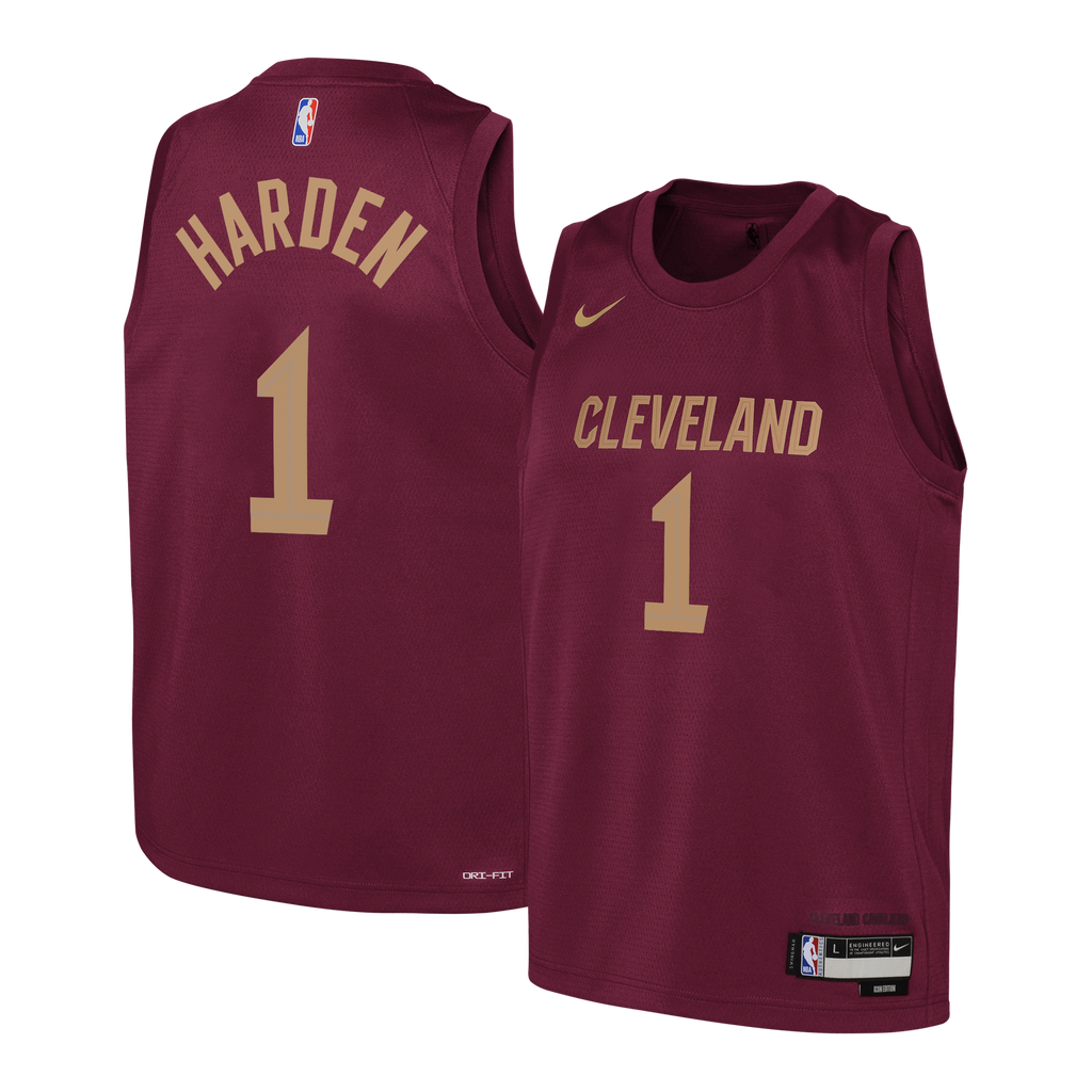 Cleveland Cavaliers Nike Icon Edition Swingman Jersey - Wine - James Harden - Youth