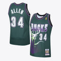 Milwaukee Bucks Ray Allen 1996 Hardwood Classics Alternate Swingman Jersey By Mitchell & Ness - Dark Green - Mens