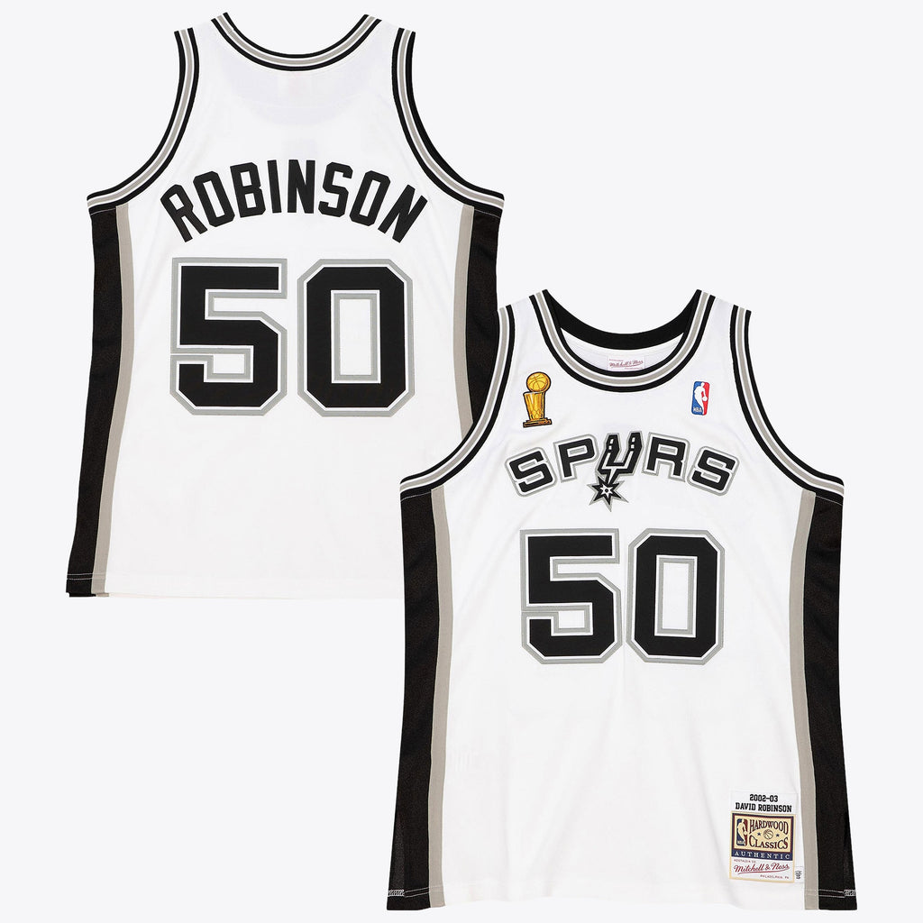 San Antonio Spurs Mitchell & Ness David Robinson 2002 Home Finals Authentic Jersey - White