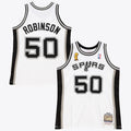 San Antonio Spurs Mitchell & Ness David Robinson 2002 Home Finals Authentic Jersey - White