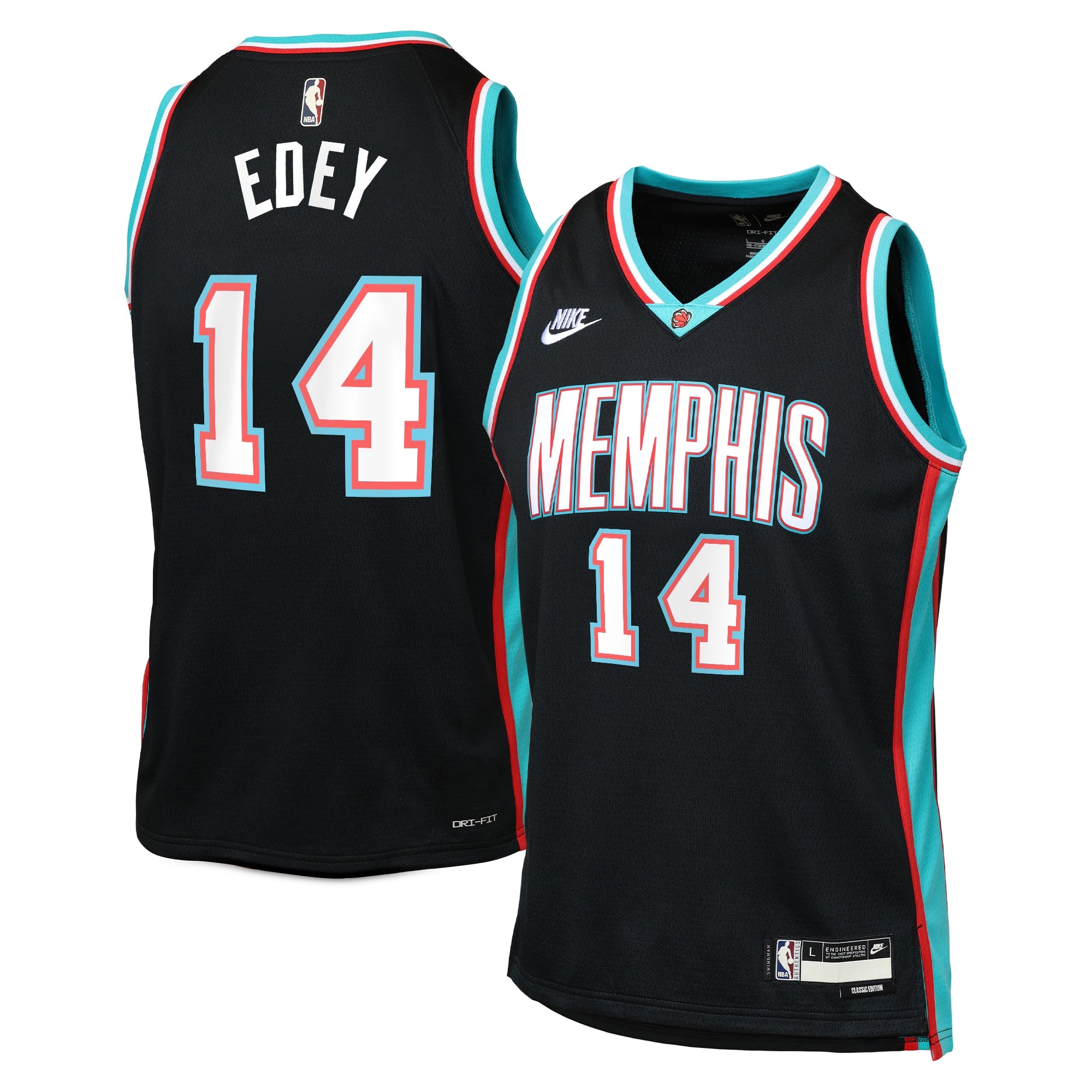 Memphis Grizzlies Nike Classic Edition Jersey - Black - Zach Edey - Youth