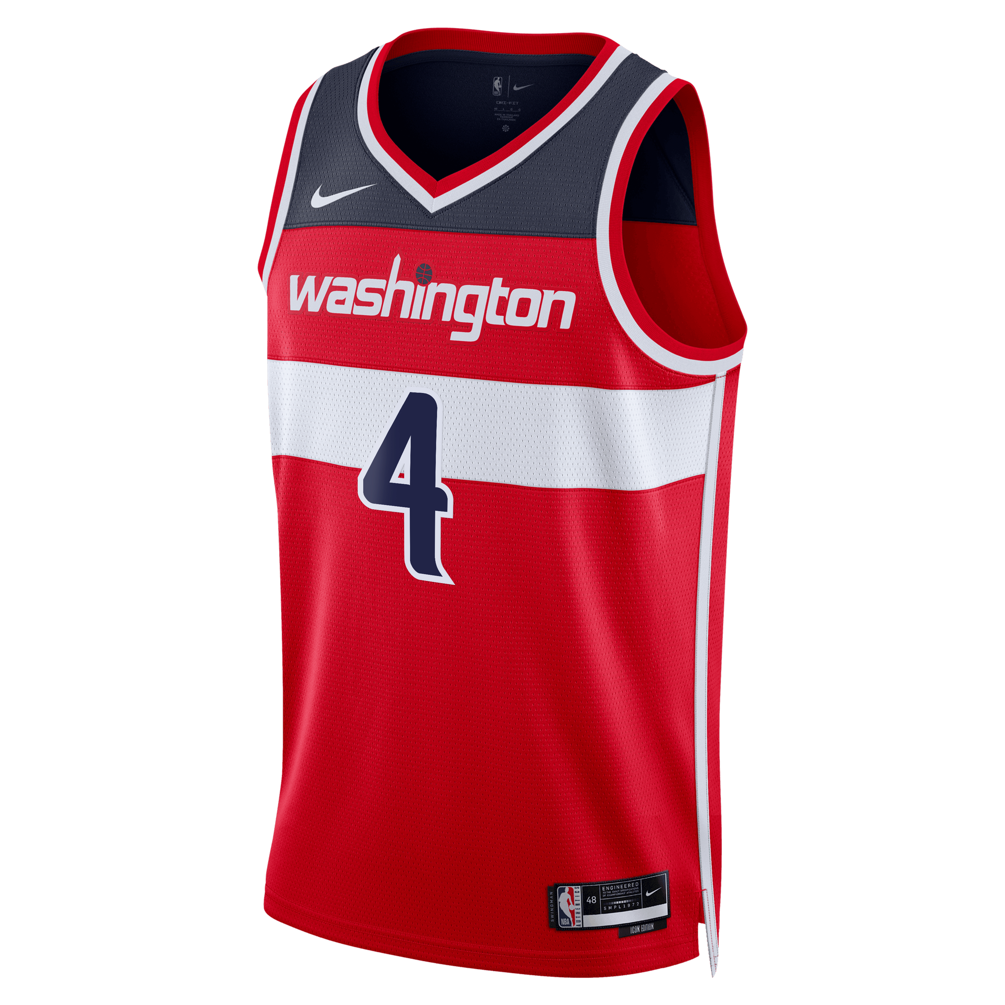 Washington Wizards Nike Icon Swingman Jersey - Red - AJ Dybantsa - Unisex
