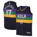 New Orleans Pelicans Nike City Edition Swingman Jersey 22 - Purple - Jonas Valanciunas - Youth