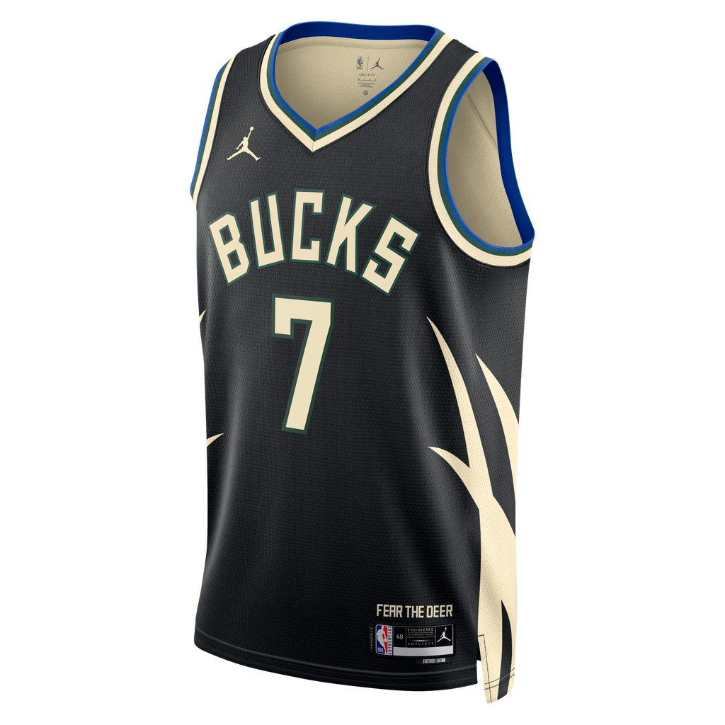 Milwaukee Bucks Jordan Brand Statement Edition Swingman Jersey - Hunter Green - Kevin Porter Jr. - Unisex