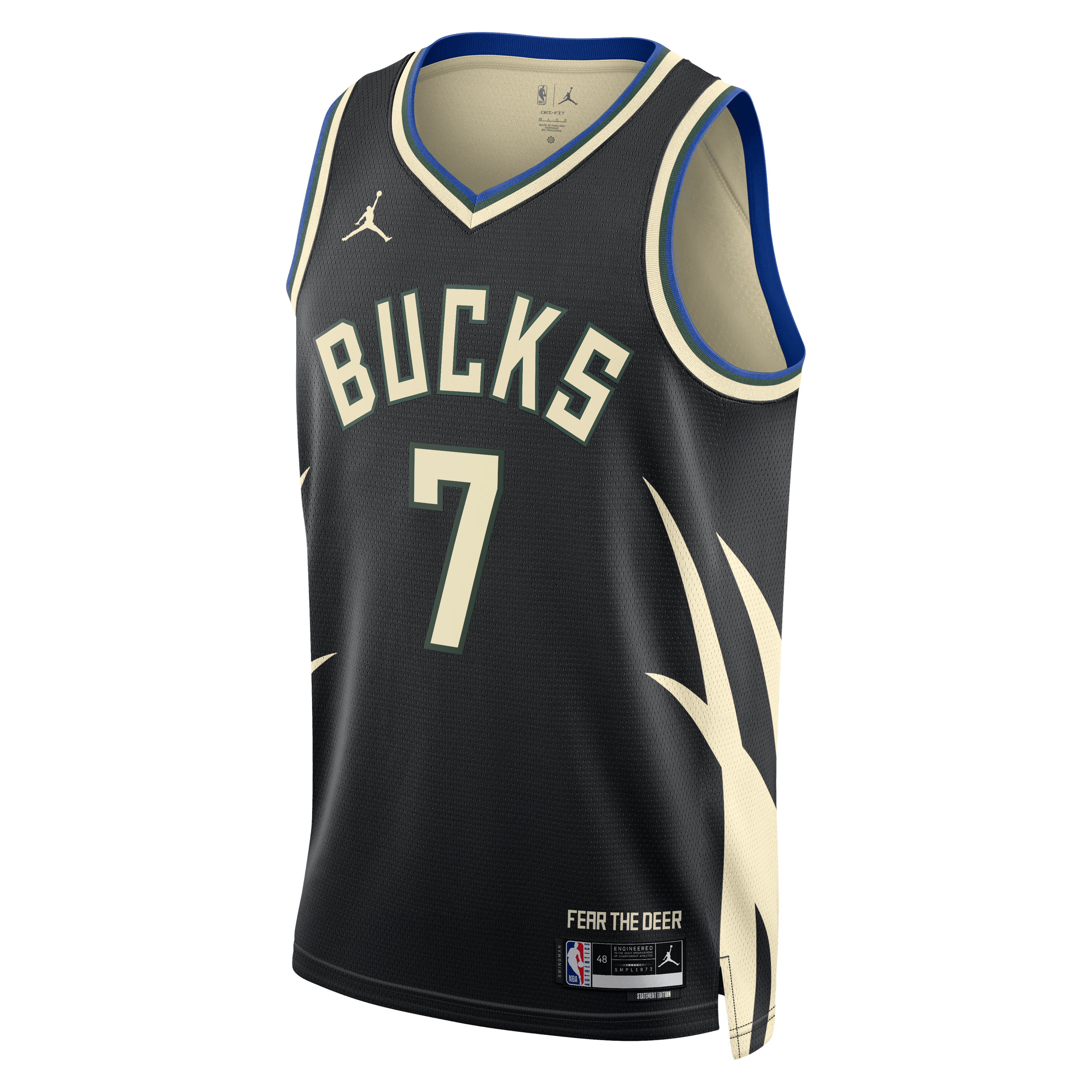 Milwaukee Bucks Jordan Brand Statement Edition Swingman Jersey - Hunter Green - Kevin Porter Jr. - Unisex