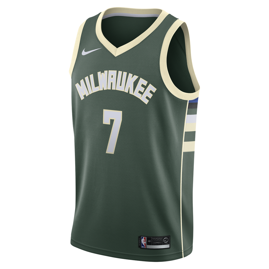 Milwaukee Bucks Nike Icon Edition Swingman Jersey - Hunter Green - Kevin Porter Jr. - Youth