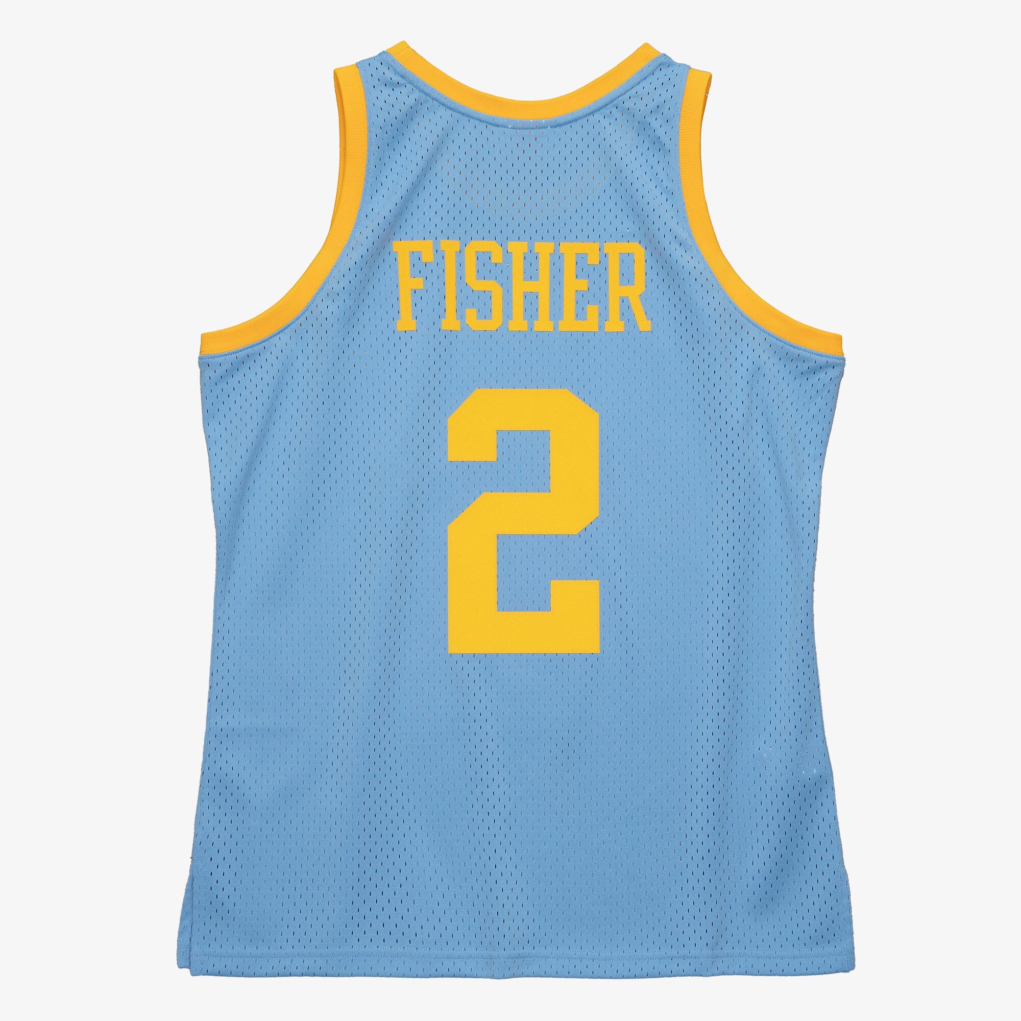 Los Angeles Lakers Mitchell & Ness Derek Fisher 2001 Swingman Authentic Jersey - Columbia Blue