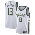 Milwaukee Bucks Nike Association Edition Swingman Jersey - White - Ryan Rollins - Youth