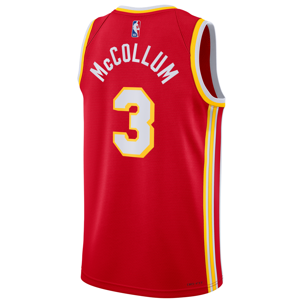 Atlanta Hawks Nike Icon Edition Swingman Jersey - Red - CJ McCollum - Unisex