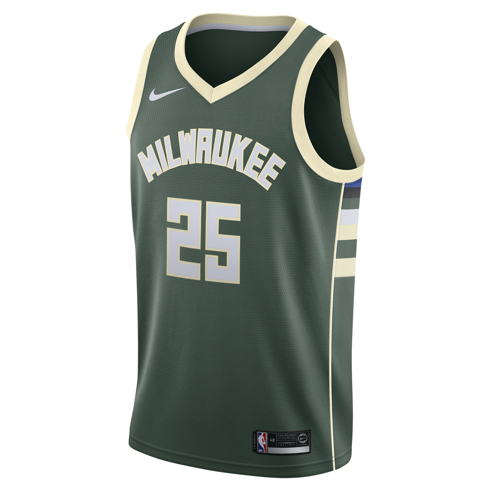 Milwaukee Bucks Nike Icon Edition Swingman Jersey - White - Kasparas Jakučionis - Youth