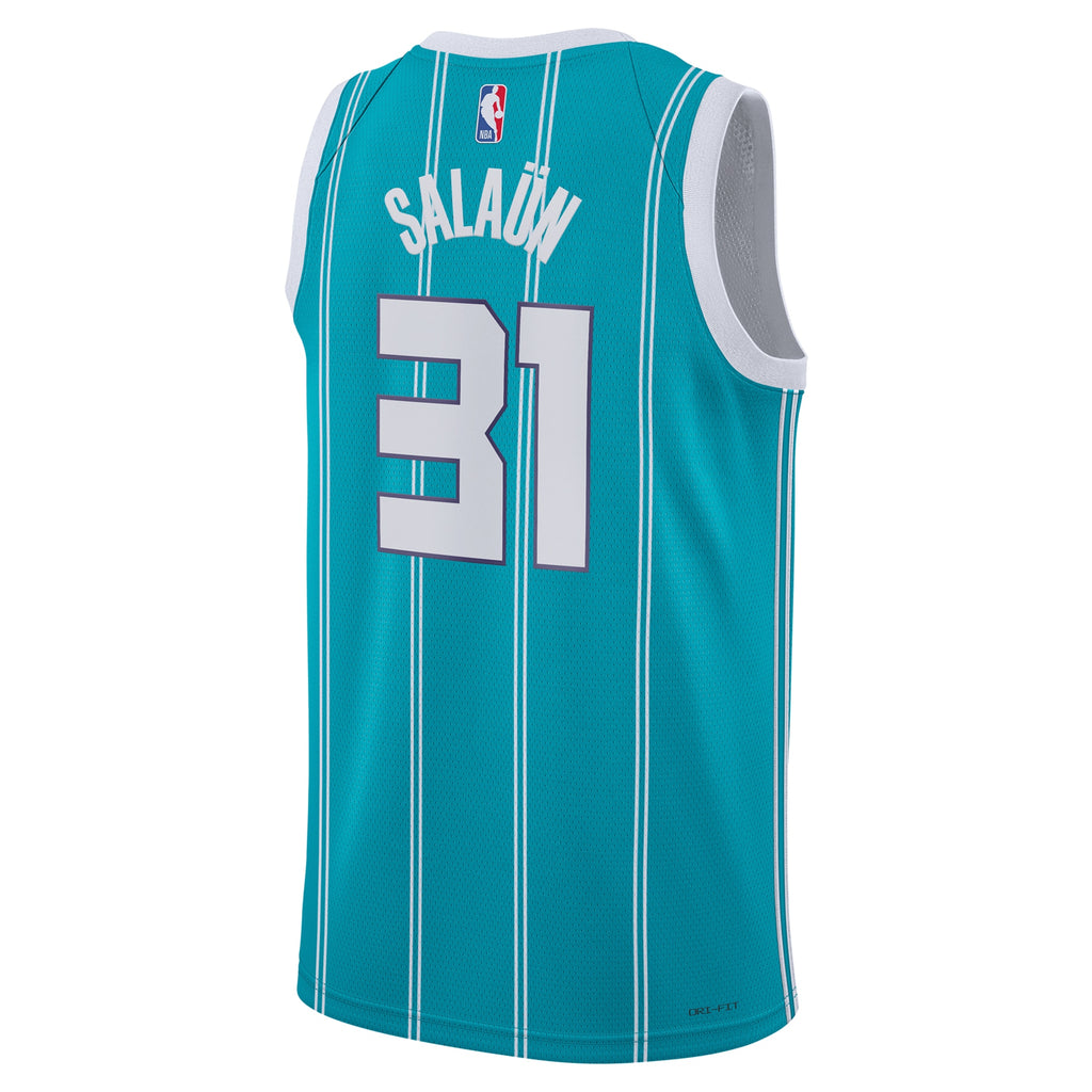 Charlotte Hornets Jordan Brand Icon Edition Swingman Jersey - Teal - Tidjane Salaün - Unisex