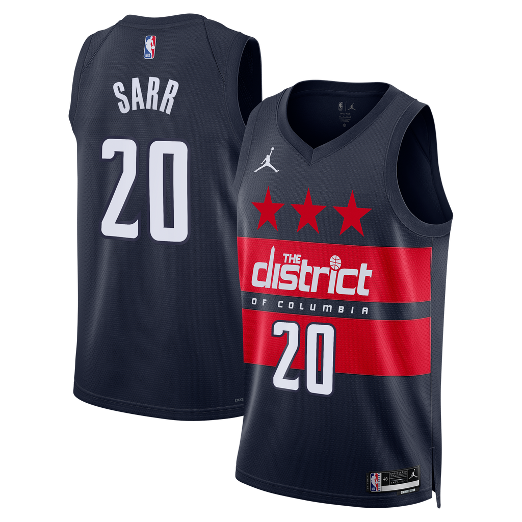 Washington Wizards Jordan Brand Statement Edition Swingman Jersey - Navy - Alex Sarr - Mens