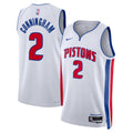 Detroit Pistons Nike Association Edition Swingman Jersey - White - Cade Cunningham - Unisex