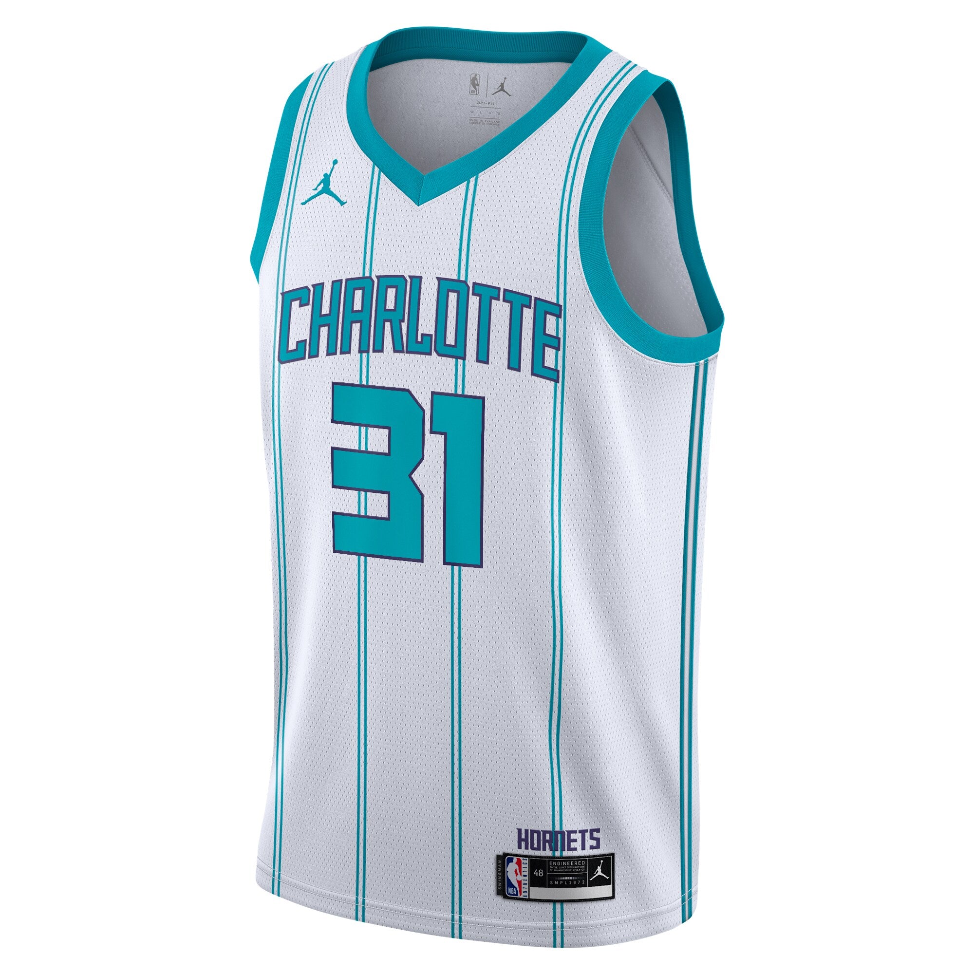 Charlotte Hornets Jordan Brand Association Edition Swingman Jersey - White - Tidjane Salaün - Youth