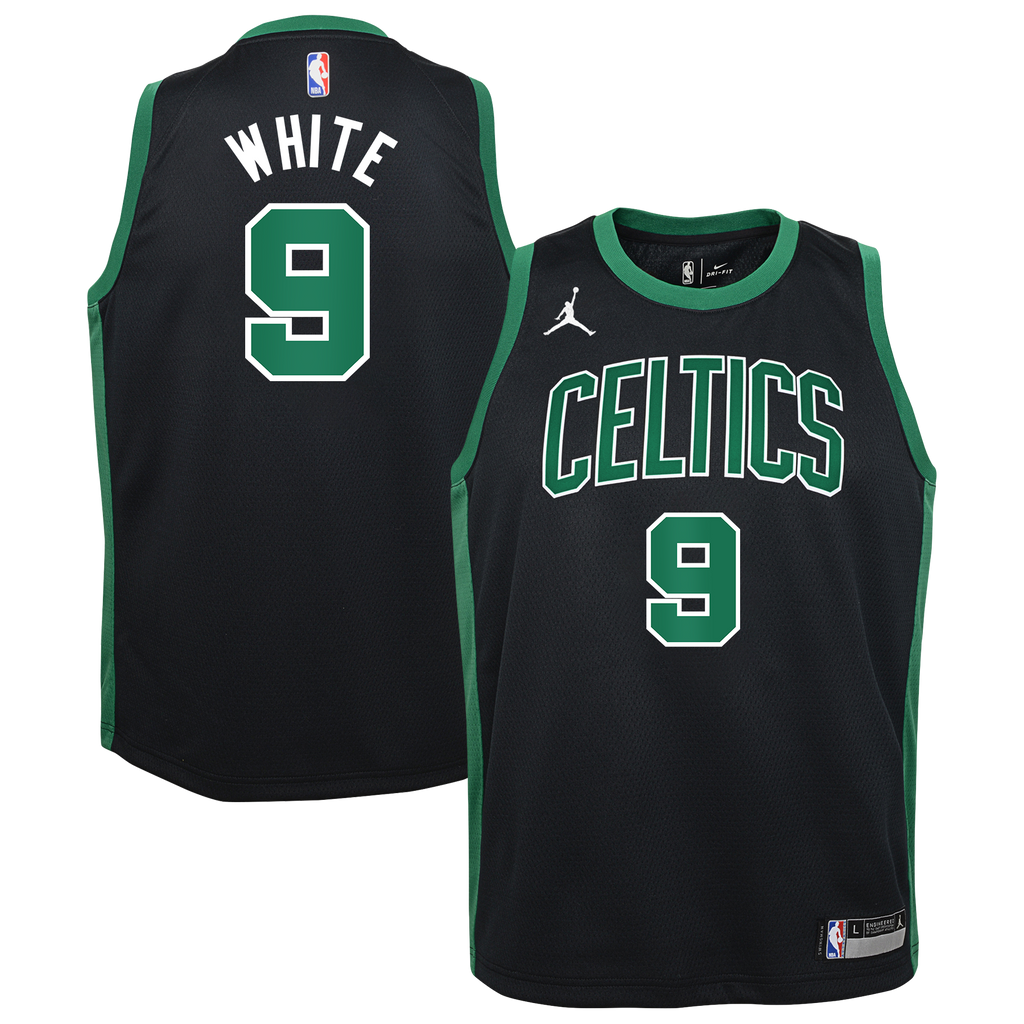 Boston Celtics Jordan Brand Statement Edition Swingman Jersey - Black - Derrick White - Youth
