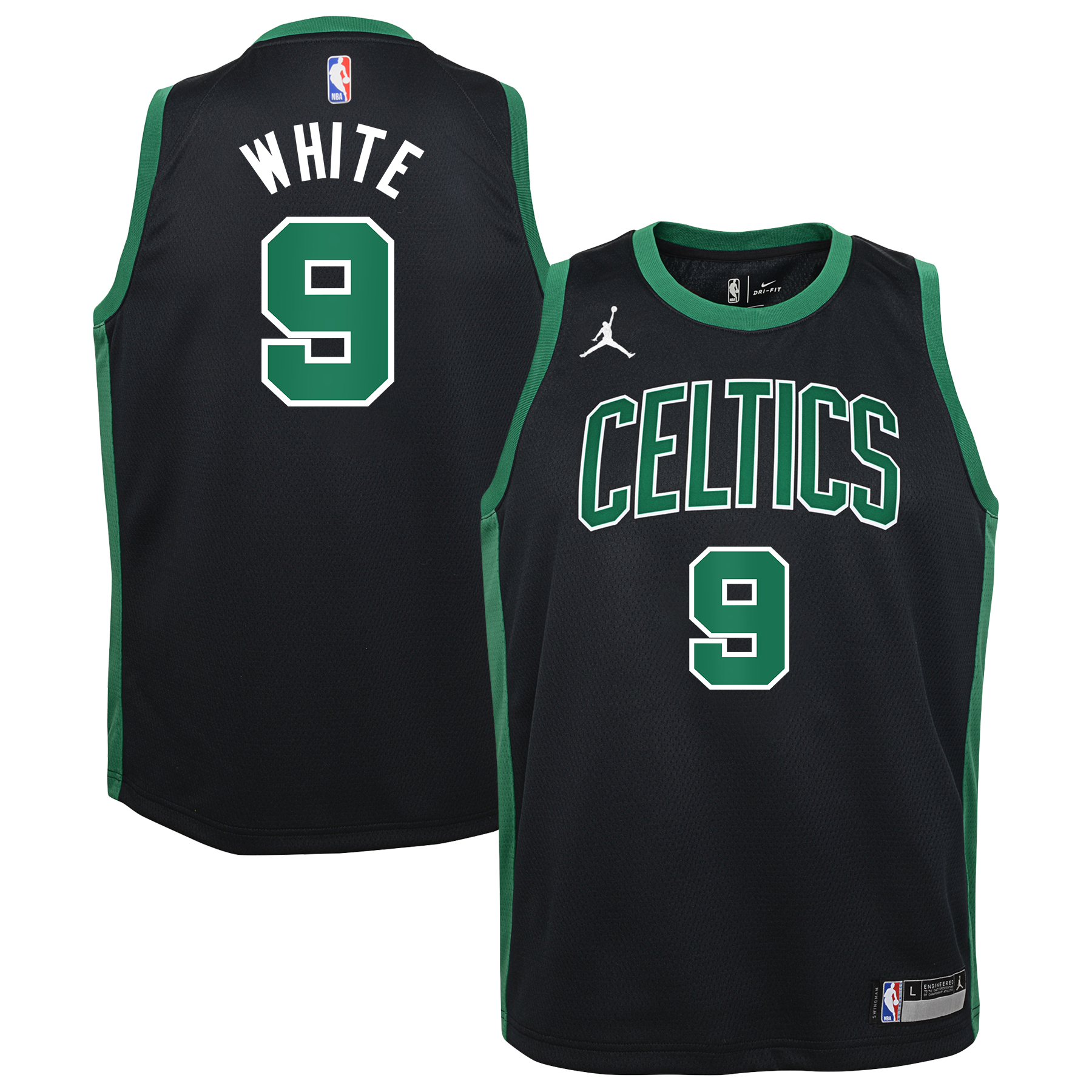 Boston Celtics Jordan Brand Statement Edition Swingman Jersey - Black - Derrick White - Youth