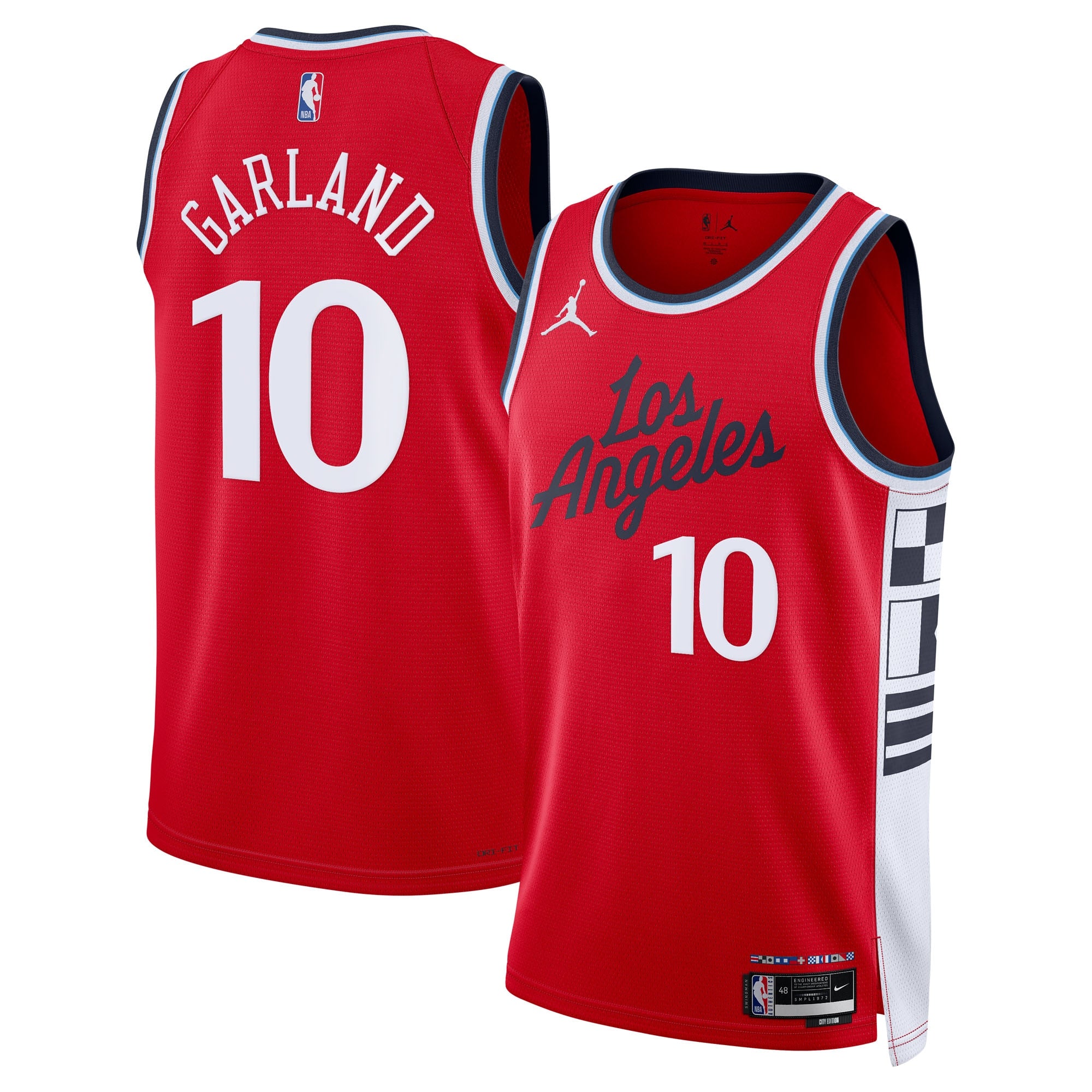 LA Clippers Jordan Brand 2024/25 Statement Edition Swingman Jersey - Red - Darius Garland - Unisex