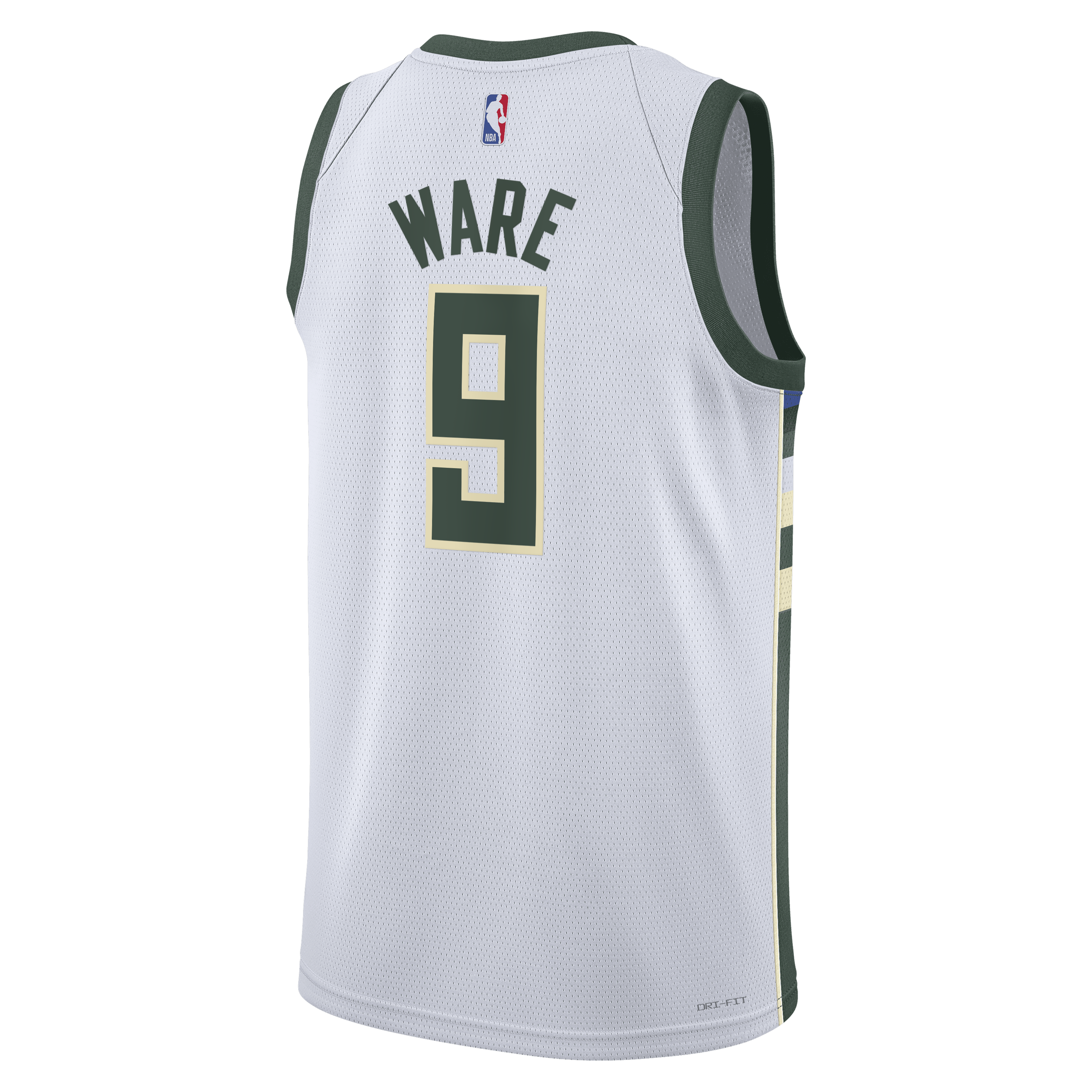 Milwaukee Bucks Nike Association Edition Swingman Jersey - White - Kel'el Ware - Unisex