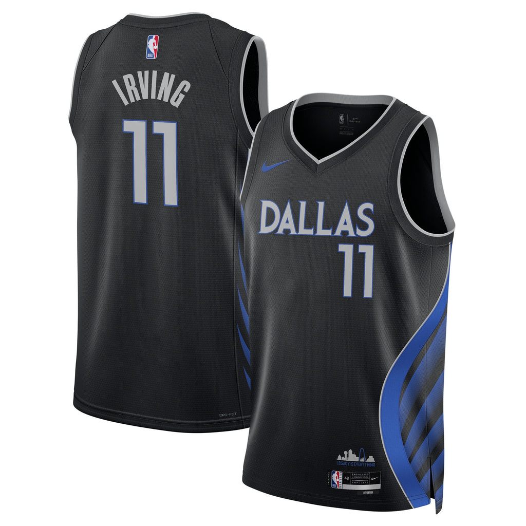 Dallas Mavericks Nike 2025/26 City Edition Swingman Jersey - Black - Kyrie Irving - Unisex
