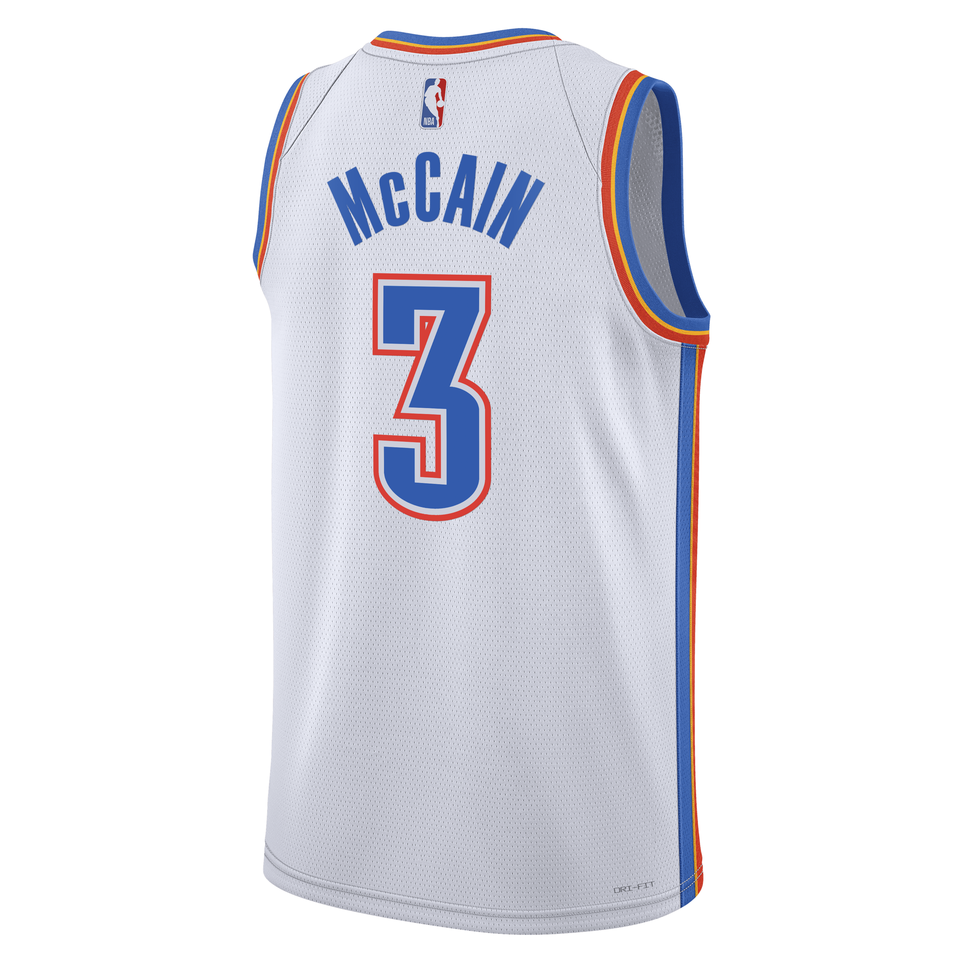 Oklahoma City Thunder Nike Association Edition Swingman Jersey - White - Jared McCain - Unisex