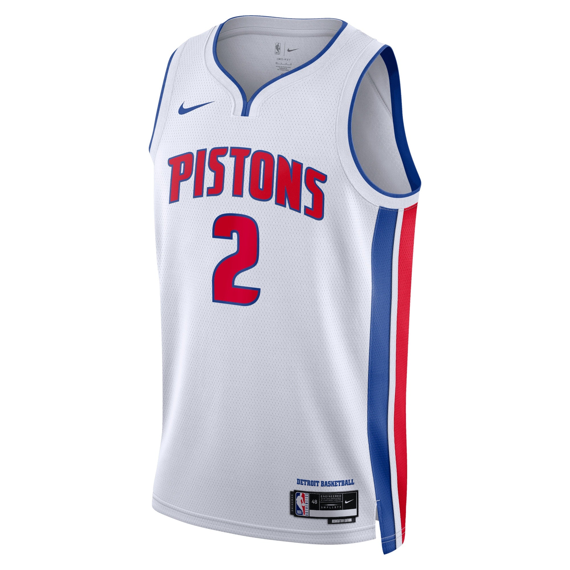 Detroit Pistons Nike Association Edition Swingman Jersey - White - Cade Cunningham - Unisex