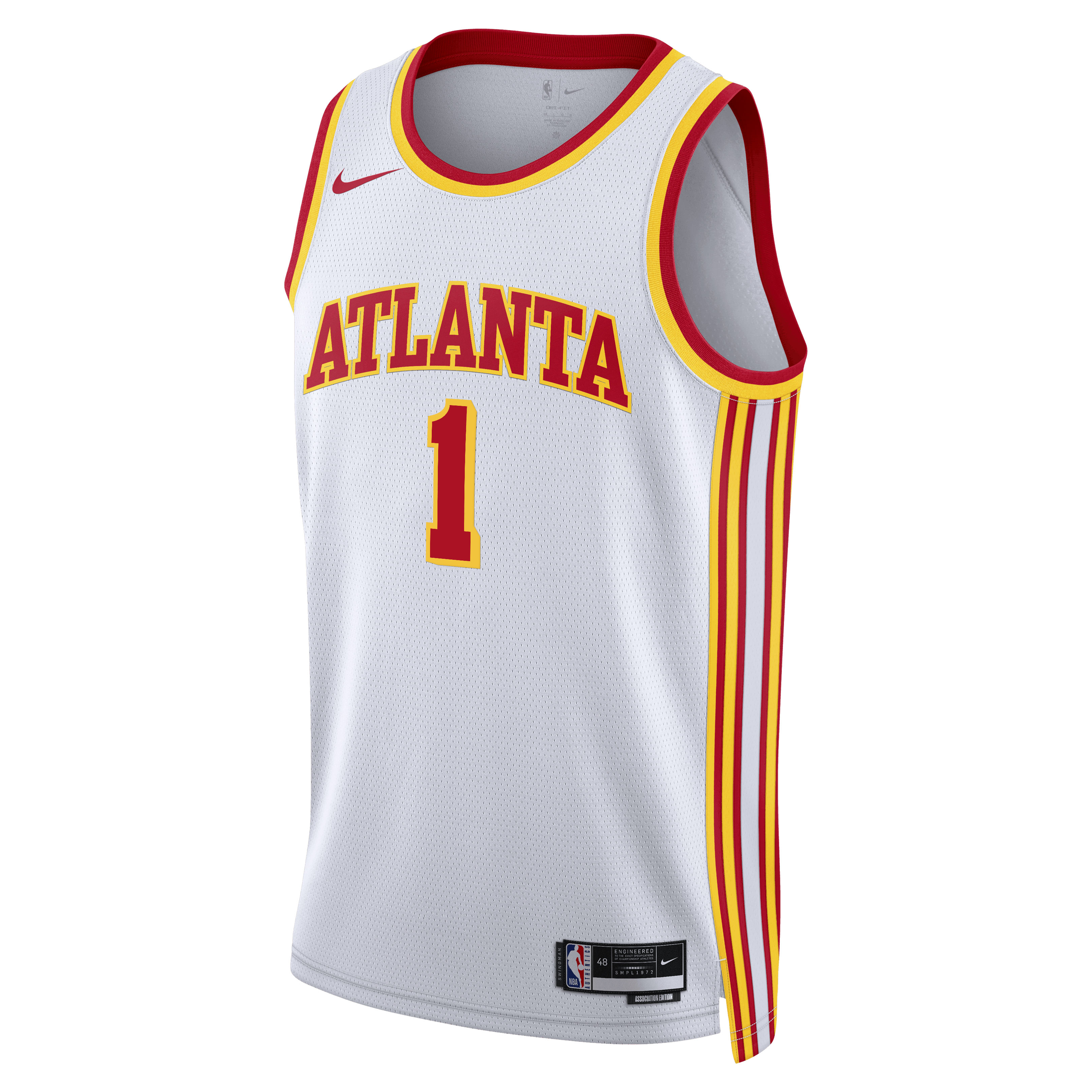 Atlanta Hawks Nike Association Edition Swingman Jersey - White - Jalen Johnson - Unisex