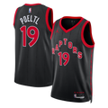 Toronto Raptors Jordan Brand Statement Edition Swingman Jersey - Black - Jakob Poeltl - Unisex