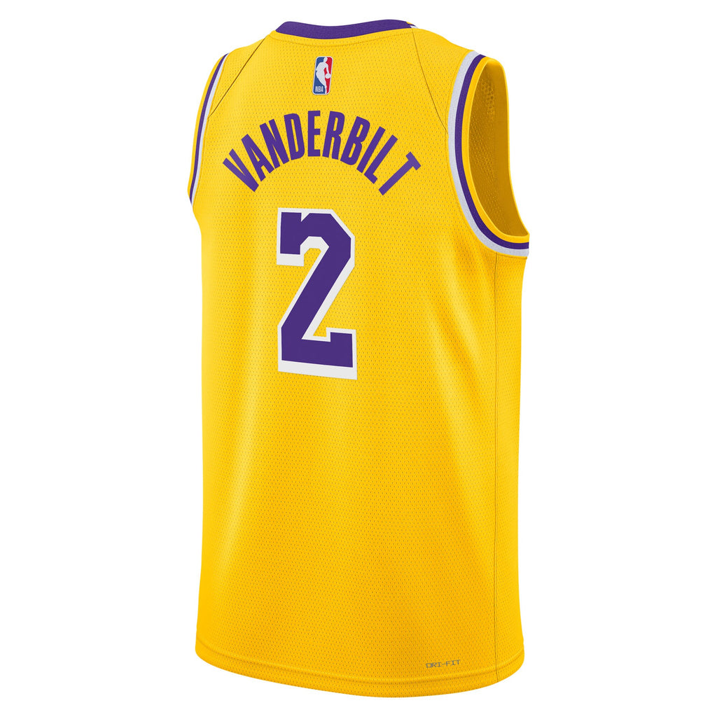 Los Angeles Lakers Nike Icon Edition Swingman Jersey - Gold - Jarred Vanderbilt - Youth