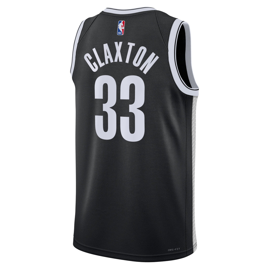 Brooklyn Nets Nike Icon Edition Swingman Jersey - Black - Nic Claxton - Unisex