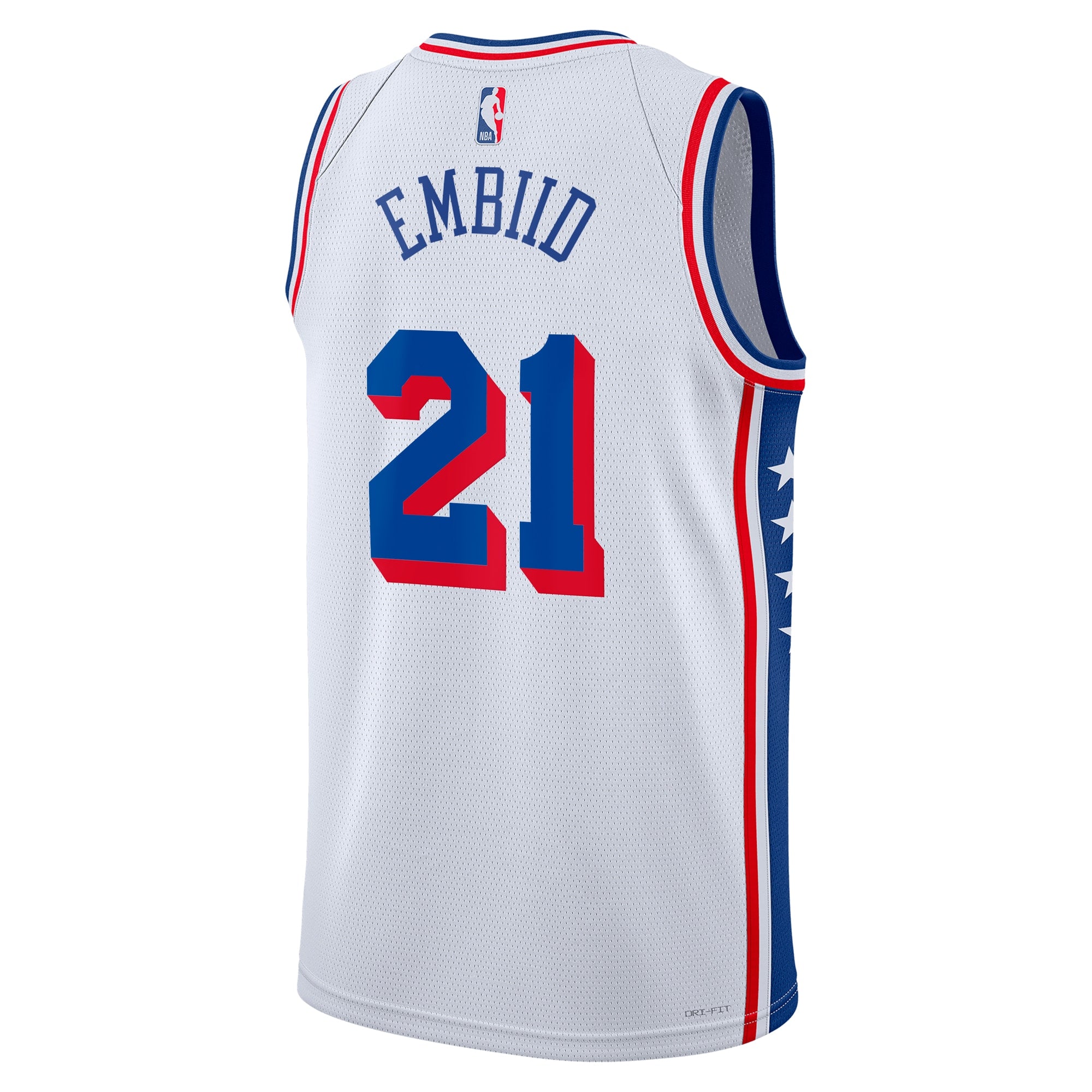 Philadelphia 76ers Nike Association Edition Swingman Jersey - White - Joel Embiid - Unisex