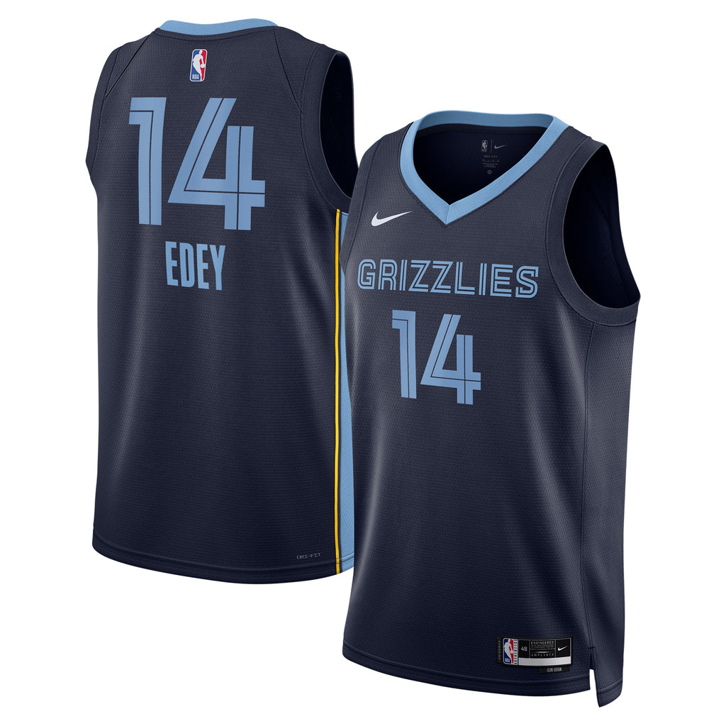Memphis Grizzlies Nike Icon Swingman Jersey - Navy - Zach Edey - Unisex