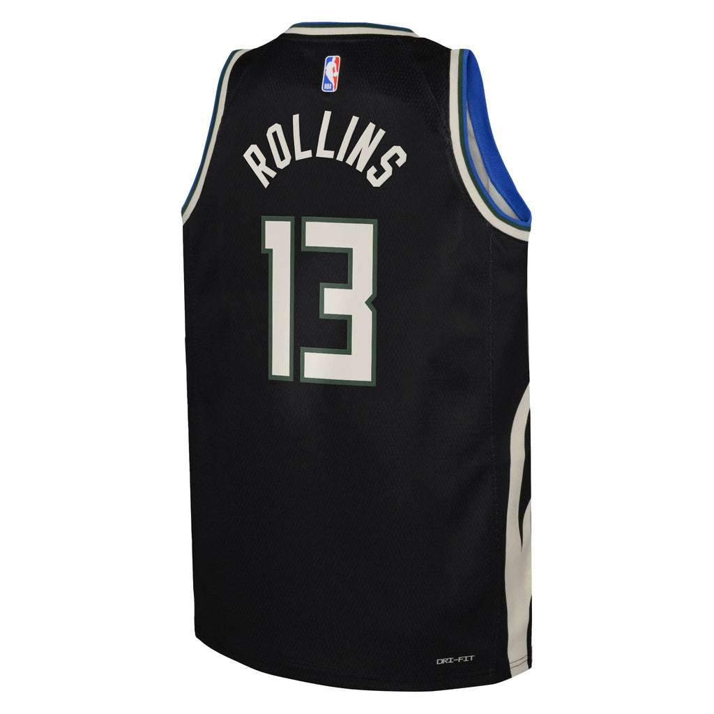 Milwaukee Bucks Jordan Brand Statement Edition Swingman Jersey - Hunter Green - Ryan Rollins - Youth
