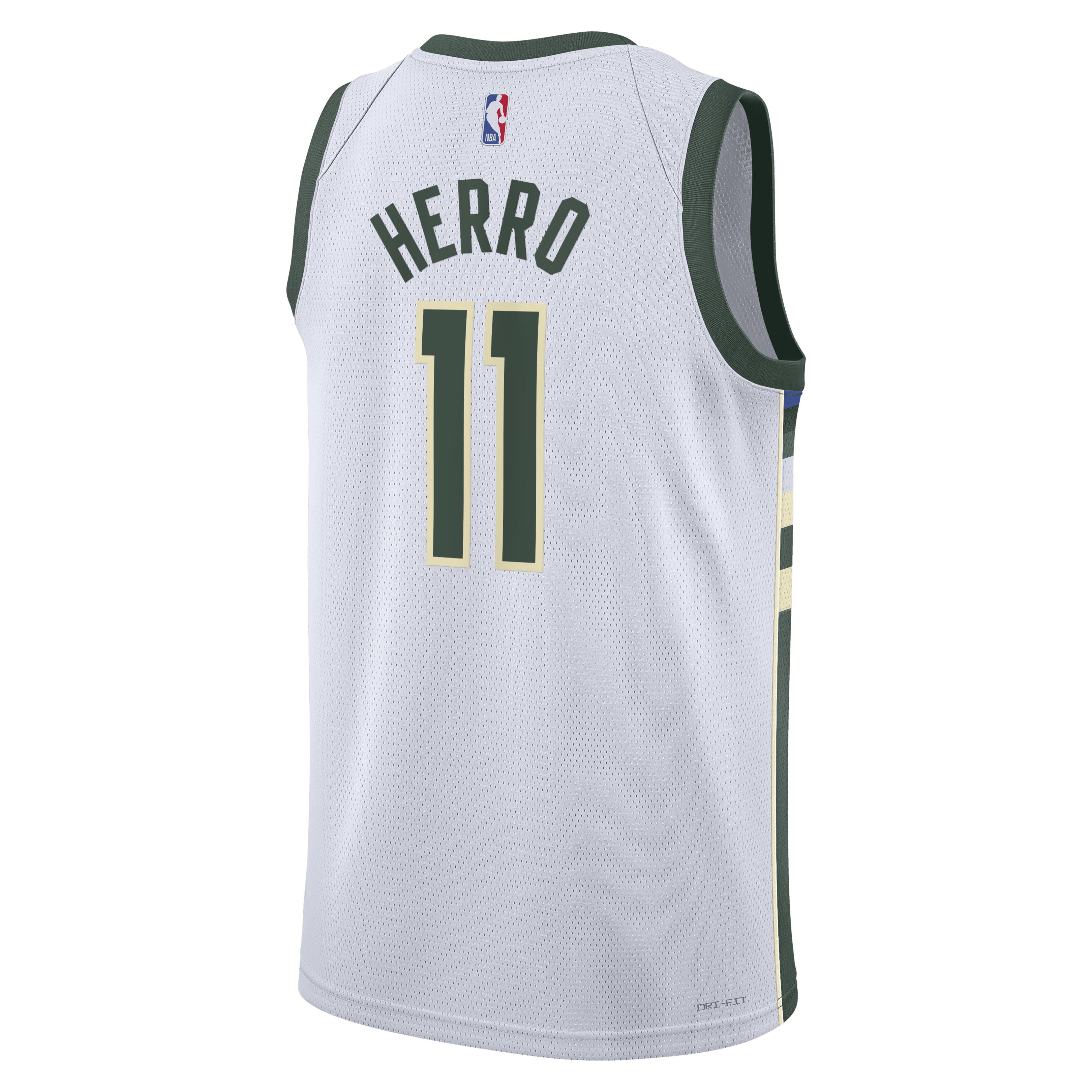 Milwaukee Bucks Association Edition Swingman Jersey - White - Tyler Herro - Unisex
