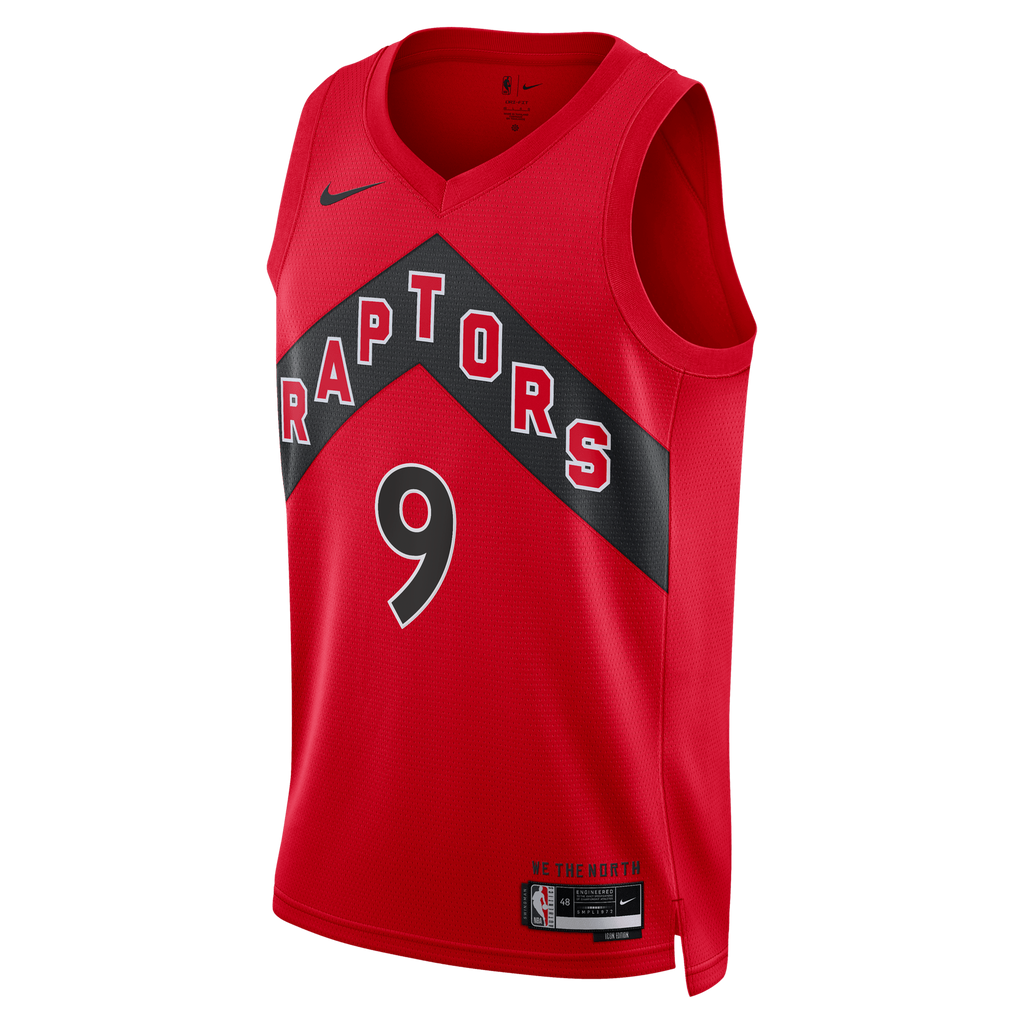 Toronto Raptors Nike Icon Edition Swingman Jersey - Red - RJ Barrett - Unisex