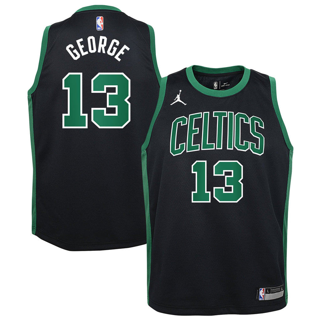 Boston Celtics Jordan Brand Statement Edition Swingman Jersey - Black - Paul George - Youth