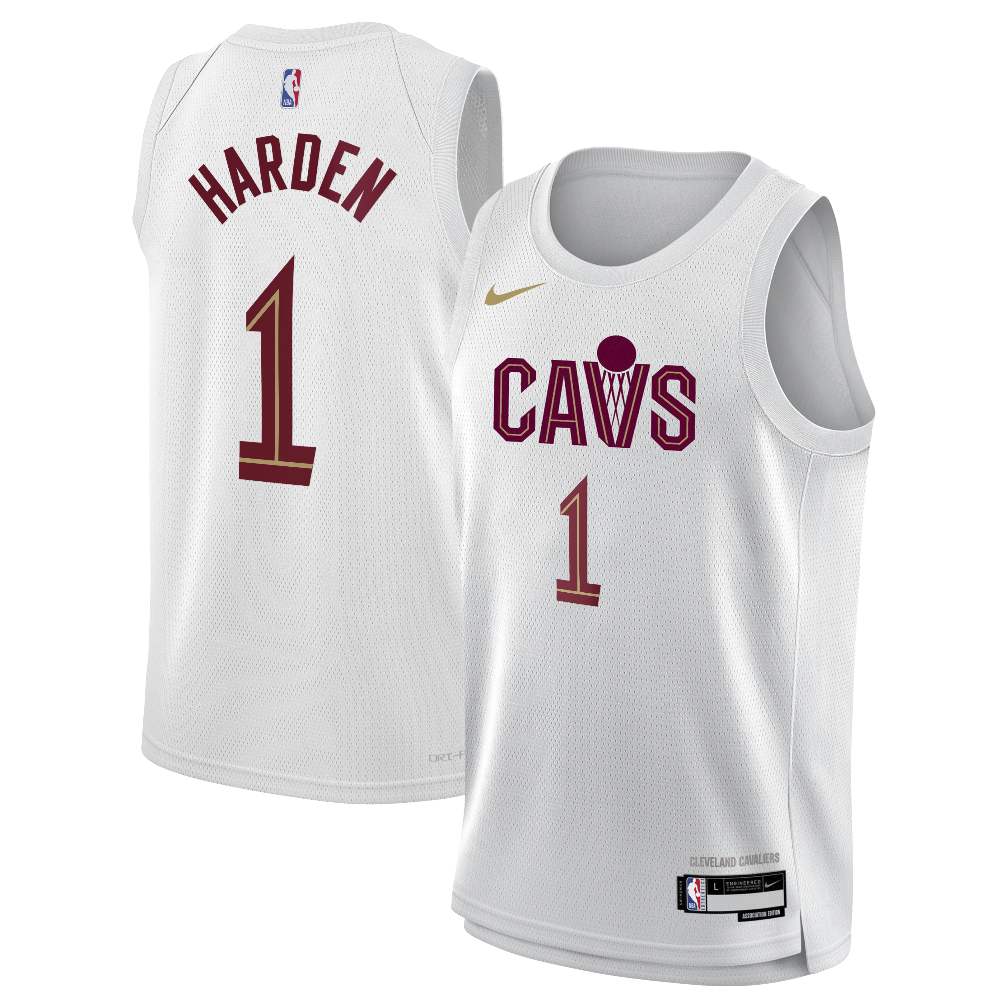 Cleveland Cavaliers Nike Association Edition Swingman Jersey - White - James Harden - Youth