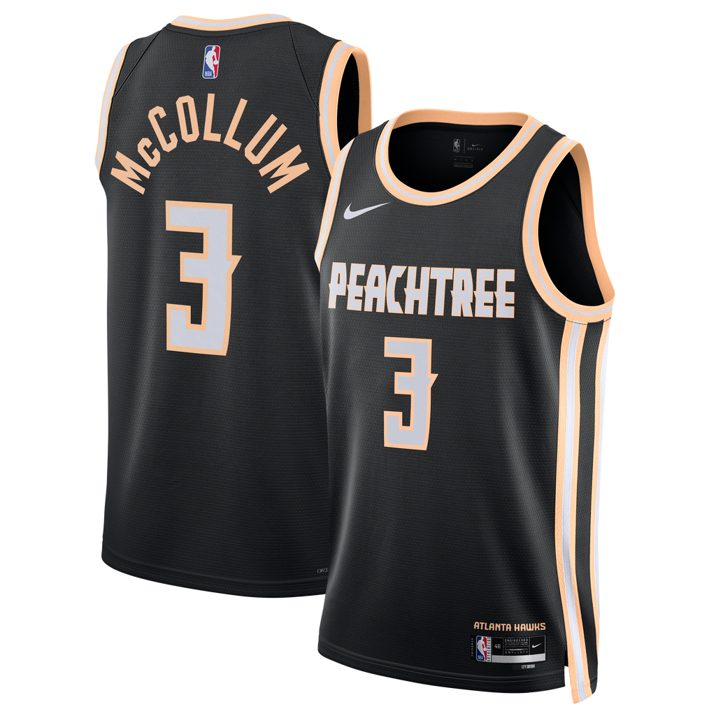 Nike Atlanta Hawks 2025/26 Nike City Edition Swingman Jersey - Black - CJ McCollum - Unisex