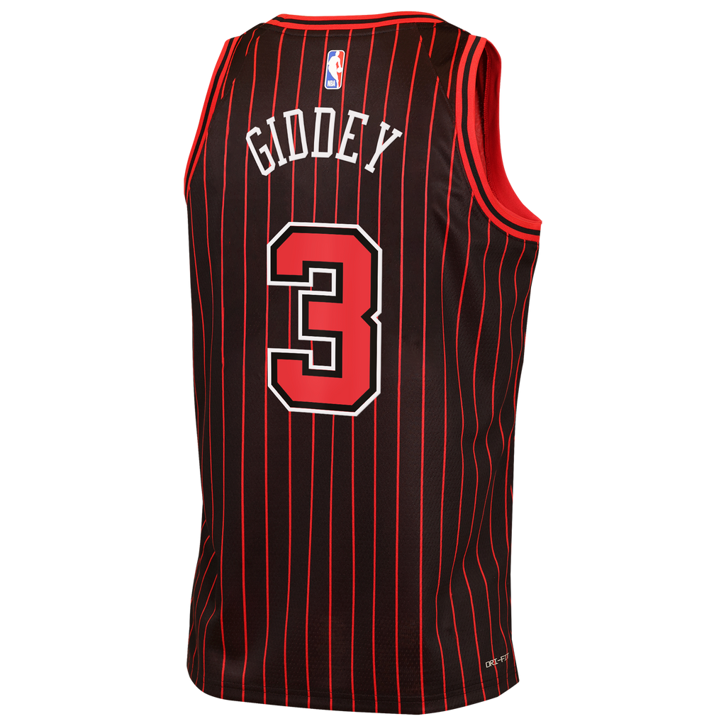 Chicago Bulls Jordan Brand Statement Edition Jersey - Black - Josh Giddey - Youth