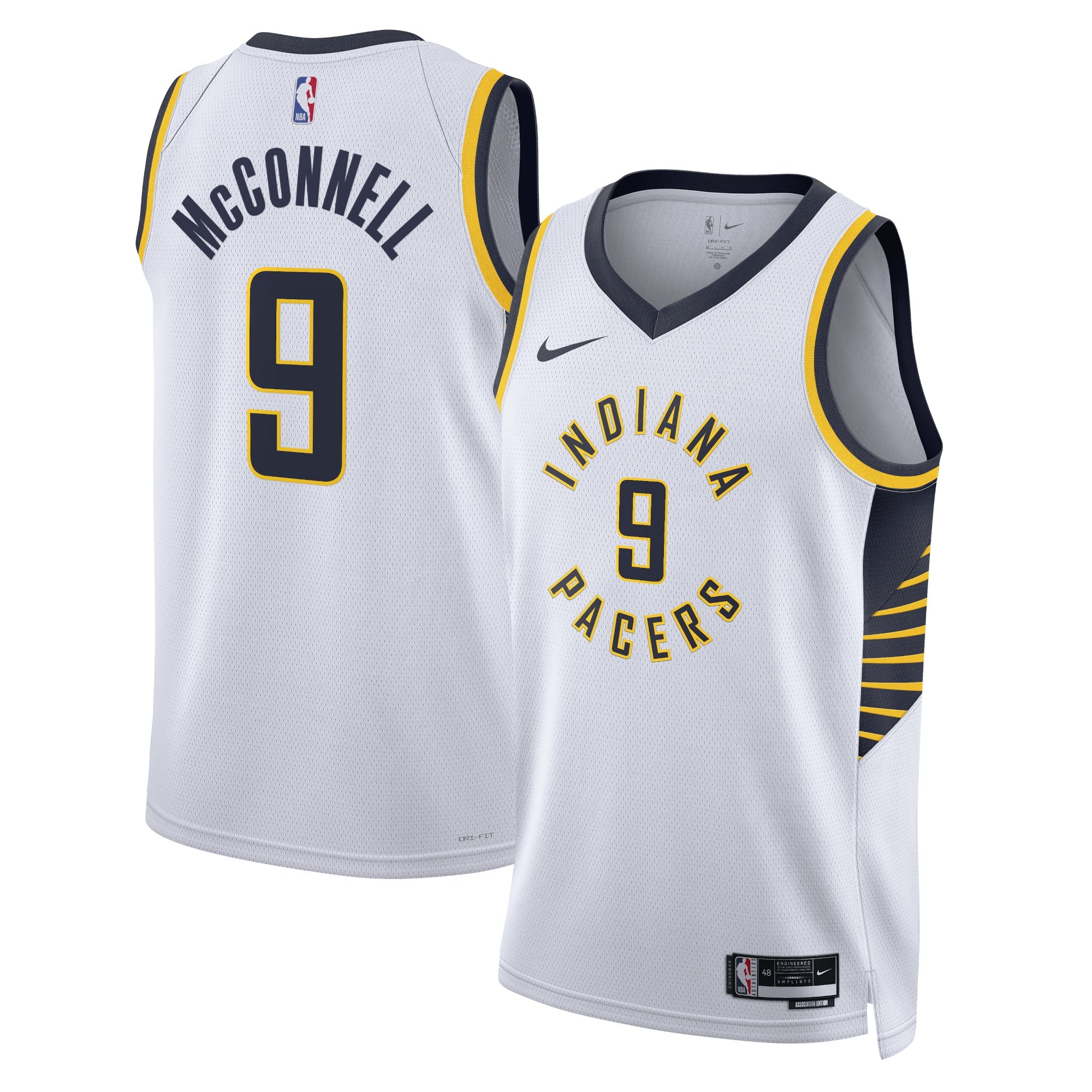 Indiana Pacers Nike Association Edition Swingman Jersey - White - T.J. McConnell - Unisex